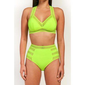 Neon Mesh Swim Suit